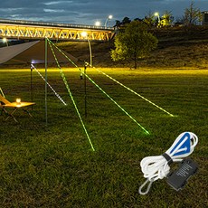 루아즈 LED 스트링가드 타프 텐트 줄 끈 로프 캠핑 용품, 흰색