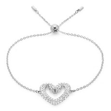 스와로브스키 여성용 우나 하트 팔찌