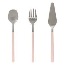 메종오브제 시에르 딜라잇 커트러리 디저트 3종 세트 블로썸핑크, 1세트, 티스푼 + 티포크 + 버터나이프 1세트, 티스푼 + 티포크 + 버터나이프