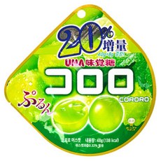 UHA 미카쿠토 코로로 머스캣 청포도맛 젤리, 1개, 48g