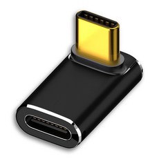MYBESTFRIEND USB4.0 240W Gen3x2 C(F) to C(M)直角90度轉接頭, 1個, MBF-G3MF04