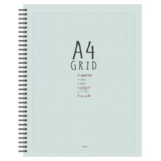 톡톡팬시 A4 그리드 스프링 노트, 민트, 1개