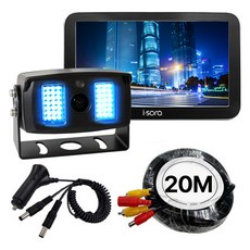 ISORA 貨車AI後照鏡+螢幕 23cm+一體型延長線 20m組, AI200W(後置相機), 黑色