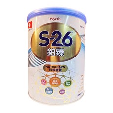 Wyeth 惠氏 S-26 鉑臻 幼兒成長配方 3號, 智慧罐蓋設計, 雙臻稀營養群, 加速寶寶學習力, 支持全面成長, 專為1至3歲幼兒設計, 800g, 1罐