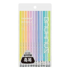 Bauhaus Monami Bauhaus 粉彩三角橡皮鉛筆 12 型套裝 2B, 混色