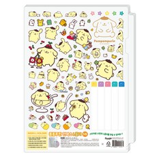 Sanrio Index L 資料夾 5p, 1個, Pom Pom Purin(黃色)