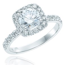 로이드 여성용 18K DIAMOND 1.576ct 스퀘어 헤일로 반지 LRD24053D