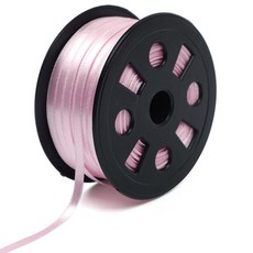 뭉구 프리미엄 유광 단면 공단 리본 5mm, 27 핑크, 1개, 90m