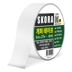 스코라 프리미엄 개퍼 테이프 화이트 5cm x 27m, 1개 - walkertape