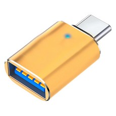 헨센 USB to C타입 변환 잭 변환젠더, 골드, 1개