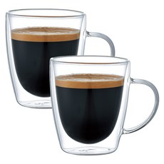 벨라쿠진 더블월 내열 이중 유리컵 300ml, 단일색, 2개 단일색, 2개