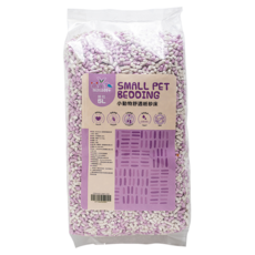 MiniFeet 小動物舒適紙砂床 顆粒, 5L, 白色 + 紫色, 天然紙漿100%, 1包