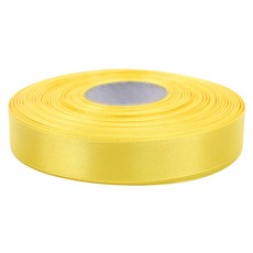 프리미엄 유광 단면 공단 리본 20mm, 12 노랑, 1개, 45m