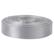 유광 단면 공단 리본 25mm, 38 회색, 1개, 45m