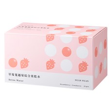 暖暖純手作 草莓蔓越莓綜合果乾水 Set, 低熱量健康美味, 冷泡熱泡皆宜, 5g, 10包, 1盒