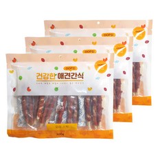 웁스 강아지 건강한 간식, 오리스틱, 300g, 3개 - 강아지스틱