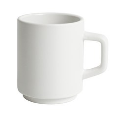벤자민 무광 파스텔 컬러 레고 스택 머그 330ml, 화이트, 1개 화이트, 1개