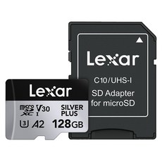 Lexar 雷克沙 專業 Silver PLUS microSD 記憶卡, 128GB