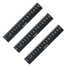 NUSIGN 得力ABS直尺15cm ENS096, 黑色, 3個