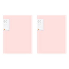 윰스 A4 60매 클리어파일, 핑크, 2개