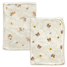 이키 유아용 오가닉 에어 메쉬 담요 2p