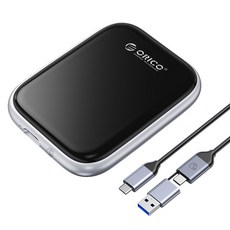 ORICO 奧睿科 便攜式 20Gbps 二合一有線便攜式外接硬碟 ORICO-A20, 1TB, 黑色