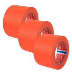 iQIHAN 達達彩色美紋膠帶 50mm x 15m, 3個, 橘色