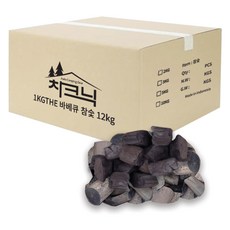 차크닉 1KGTHE 캠핑용 바비큐 참숯, 12kg, 1개