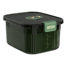 파스텔펫 반려동물 투명 밀폐 사료통, 그린, 1개, 4L