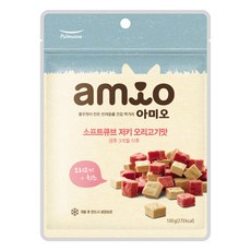 풀무원 강아지 아미오 소프트 큐브 저키, 오리고기, 100g, 1개