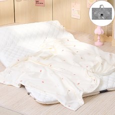 베베누보 DIY 모달 + 듀라론 낮잠이불 모달블랭킷 솜패드 속베개 부직포가방 풀세트, 피치래빗