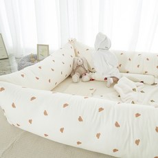 아이레빗 유아용 범퍼 쿠션 커버 + 솜 세트, 댕댕이
