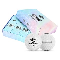 다이아윙스 고반발 비거리 골프공 2피스 42.8mm M2, 화이트, 12개입, 1개 화이트, 3개입, 4개