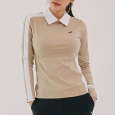 헤일리골프 여성용 라인 절개 긴팔 카라 티셔츠 HS-KT1008