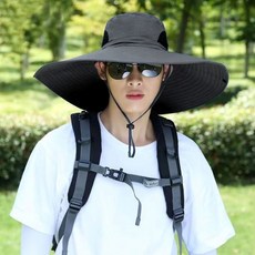 햇빛차단 등산 모자, 블랙