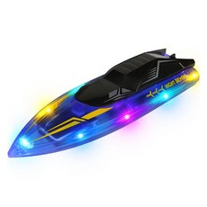 주몬 무선 조종 LED 라이트 고속 RC보트 918, 블루블랙, 1개 블루블랙, 1개