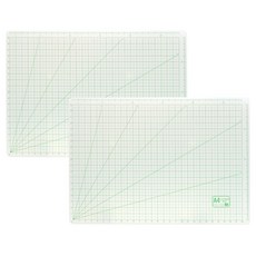 A4 반투명 커팅매트 2p, 연두 연두