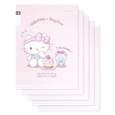 산리오 초등노트 무제 21줄 좁은칸, 헬로키티, 5개