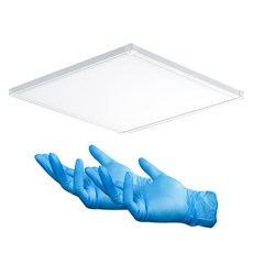 데이온 LED 직하 엣지 직부타입 조명 플리커프리 천장등 50W 540 x 540 mm 5700k + 니트럴 장갑 2p 세트, 주광색(천장등) 주광색(천장등)