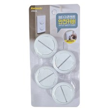 코텍스 원터치 콘센트 안전커버 4p, 화이트, 1개