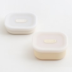 탁가온 유아용 123 실리콘 밥볼 + 국볼 + 밥국볼 뚜껑 2p 세트, 아이보리(밥볼), 옐로우(국볼), 1세트