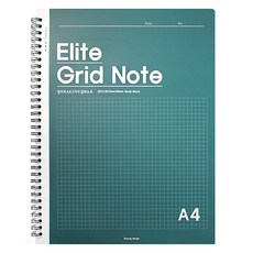 투영디자인 엘리트 스프링 그리드 절취 노트 A4, 1개, 민트