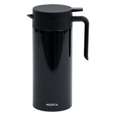 무디타 리본제이 304 스텐 슬림형 보온 보냉 주전자, 1.5L, 블랙, 1개
