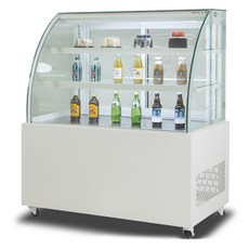 BELLE 프리미엄 쇼케이스 라운드 뒷문형 화이트 방문설치, JRB-900W(화이트)