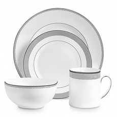 WEDGWOOD Bera Wang粗花呢餐具組 4入, 1組, 混色, 2 個盤子 + 碗 + 杯子
