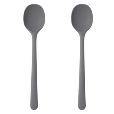 EasySili 矽膠炊具炒勺, 深灰色, 2入