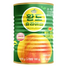 녹색상회 황도 슬라이스, 400g, 1개