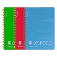 OXFORD 칼라PP A5 좌철 클래식 유선노트 80매, 랜덤발송, 3개