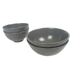 파울러스 솔 공기 2p + 대접 2p 세트, 그레이, 1세트