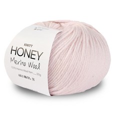 니뜨 허니 메리노 울 뜨개실 50g, 02베이비핑크, 1개 02 베이비핑크, 1개